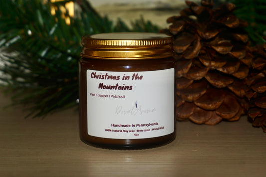 Christmas in the mountains set